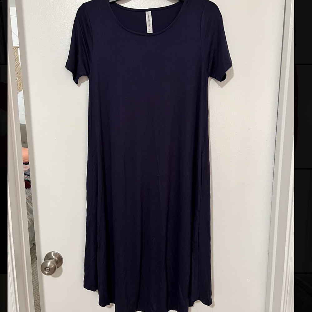 Navy blue shift dress size S